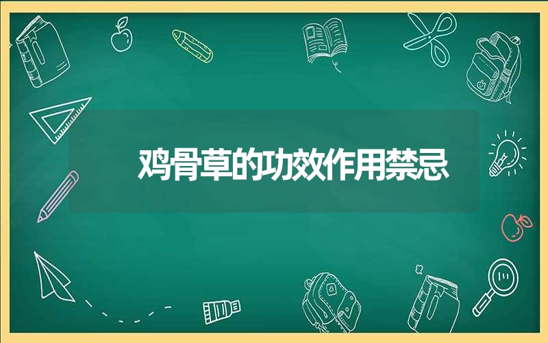 鸡骨草的功效作用禁忌