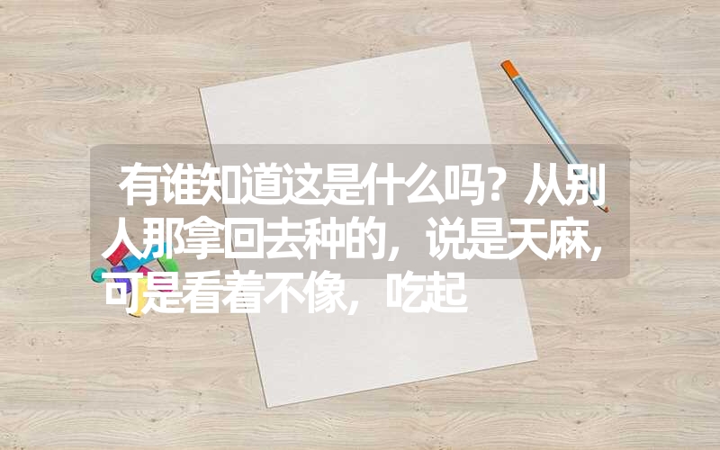 有谁知道这是什么吗？从别人那拿回去种的，说是天麻，可是看着不像，吃起